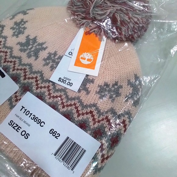 NEW Timberland Fair Isle Beanie - Picture 5 of 10